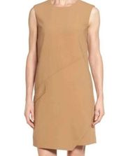 Halogen Women’s XSmall Light Brown Sleeveless Formal Zip Up Dress