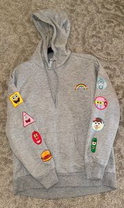 Spongebob Gray Hoodie Size M