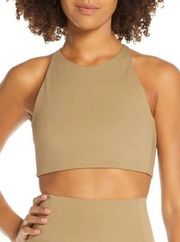 Girlfriend Collective | Topanga Halter Crisscross Back Bra in Tan Sz S