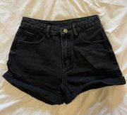 Black Jean Shorts