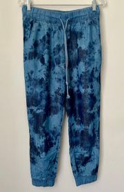 Cloth & Stone Blue Tie-Dye Tencel Joggers Sz S