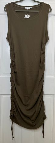 Ruched Sleeveless Tank Dress in Sea Turtle Green Size 7 (4XL) NWT