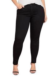 Lane Bryant Skinny Super Stretch Ankle Jeans High Rise 5-Pocket 20 Black #2708