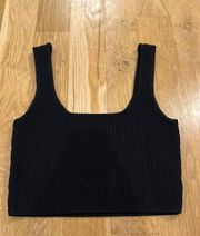 Black Ribbed Tank