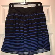 (5/$25) Maurices Black & Royal blue striped skirt