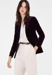 Massimo Dutti SINGLE BUTTON VELVET SUIT BLAZER