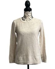 Joie Cream Sweater Loose Knit Womens Pullover Cashmere Beach Summer S Preppy