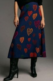 x Farm Rio A-Line Printed Midi Skirt, Size M