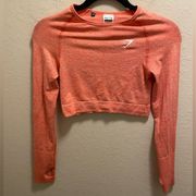 Gymshark  Pink Vital Seamless Long Sleeve Crop Top Size Small