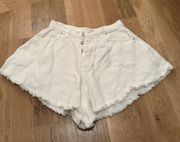 White Flare Shorts