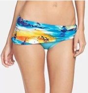 Tequila Sunrise Island Wrapped Swim Skirt Coverup L NWT