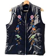 For Cynthia women's PL black embroidered vest