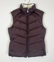 Vintage 90s Nike Brown Duck Down Filled Reversible Puffer Vest Size Small