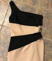 Mystic Boutique Small Black & Nude Cutout Dress