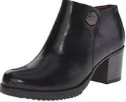Dansko Amelia Boot Black Antiqued Leather Calf Ankle Booties Women’s Sz 38 7.5 8