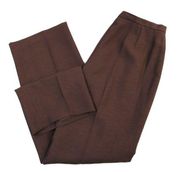 Le Suit Essentials Womens 8 Dress Pants Slacks Trousers Brown Lined Career Work