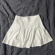Hollister White Tennis Pleated Mini Skirt