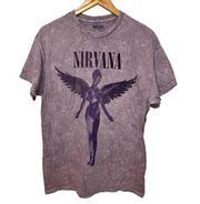 Nirvana Purple Band Tee L Graphic Tie Dye In Utero Unisex Casual Cotton