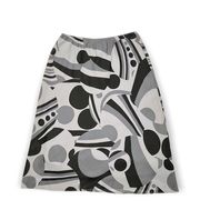 The Limited Skirt Black Gray Abstract Geometric Print Small Vintage 1990s y2k