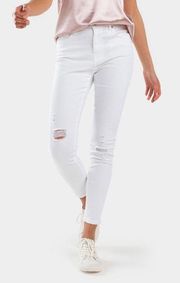 Francescas White Distressed Skinny Jeans