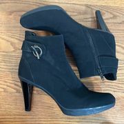 Stuart Weitzman Gore-Tex Black Fabric Booties Size 8.5M