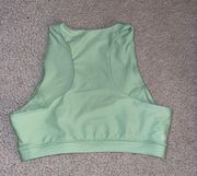 Green Unpadded Sports Bra