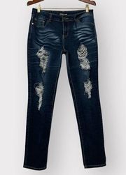 Sweet Look VINTAGE Y2K Juniors Distressed Skinny Jeans sz 13 Denim Pants Womens