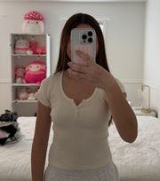 Cream Zelly Top