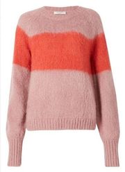 All Saints Lou Uno color block stripe crewneck pull over sweater in Size S