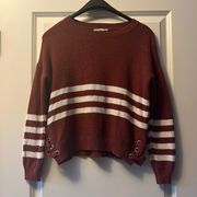 Pink Republic Cropped Striped Sweater