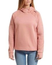 Dusty Pink Ling Sleeve Hooded Pullover Jacket Athletic Athleisure