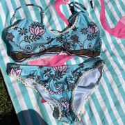 SheIn Gypsy Boho Style Paisley Bikini Summer Swimsuit