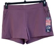 Kyodan X-Large Activewear Shorts Flat Front Pockets Moisture Wicking Purple New