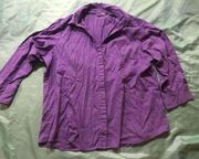 Riders By Lee Women’s Long Sleeve Button Down Blouse Size 1X