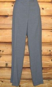 Gray Wool Blend High Waist Dress Pants