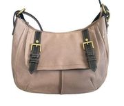 Tignanello women's light tan genuine leather double strap handbag purse bag NWOT