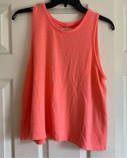 Lou & Grey For Loft Signature Soft Size large Neon Pink tank top