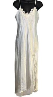 Cato Medium Satin Off White Long Slip Dress Lingerie