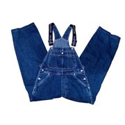 Tommy Hilfiger Blue Denim Jean Wide Leg Overalls Size Small