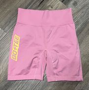 Bo+Tee Pink Seamless Biker Shorts 