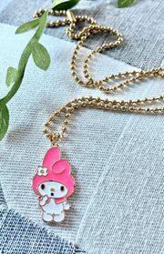 Baby Flower Bunny Kawaii Gold Necklace Lolita 