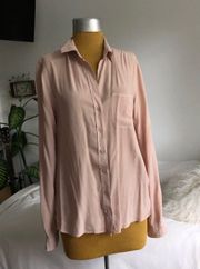 Rayon Button Up Blouse 
