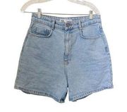 Zara Light Wash Mom Jean Shorts, Size 8