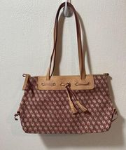 Dooney & Bourke Vintage shoulder purse Tassel Signature Canvas Leather Satchel