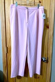 NWT - Anne Klein size 12 high-rise crop pants in a dusty light pink color