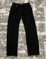 Adika Voodoo Side Slit Black Jeans Large L