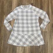 Womens  Grey Buffalo Plaid Tunic - XL