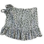 Hayden White & Green Tropical Print Skirt Women Size Medium | 46-25