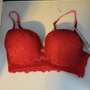 NWT  Red Lace Push-up Bra Size 36C