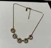 Women’s Signed The Limited Gold Tone Necklace Rhinestone /Faux Pearl Please Read